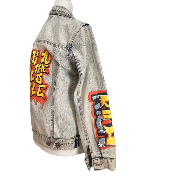 Graffiti Denim Jean Jacket | Poshmark